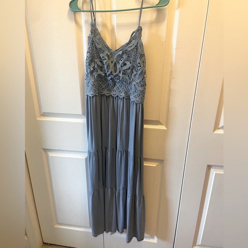 Large Maxi Dress in Light Blue